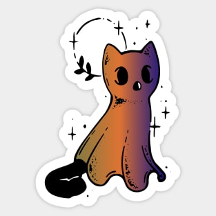 baby cat ghost Sticker